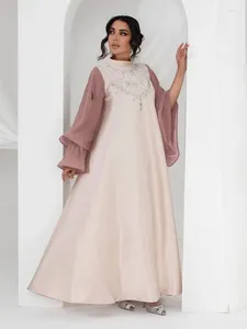 Ethnische Kleidung Ramadan Abaya Dubai Saudi-Arabien Türkei Islam Muslim Mode Kleid Gebetskleidung Frauen Kaftan Djellaba Robe Femme Musulmane