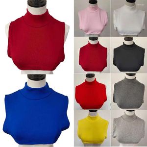 Laços masculinos e femininos de tricô colar falso gola alta modal capa de pescoço destacável colares altos cachecóis envoltórios mais quentes