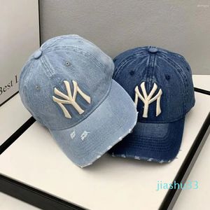 Berretto da baseball in denim lavato ricamato per uomo Cappellino da papà vintage nero di alta qualità Gorras Hombre