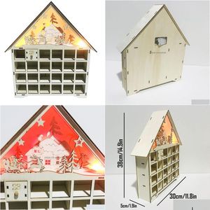 Christmas Decorations Wooden Advent Calendar With 24 Ders House Decor Diy Wedding Ornaments Jewelry Box Countdown 201204 Drop Delive Dhazk