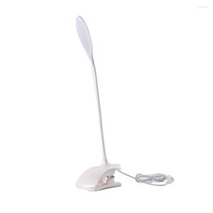 Lampade da tavolo Studenti USB LED Lampada a clip Testata letto per bambini a collo d'oca