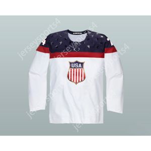 Personalizado T.J. OSHIE 74 EUA SELEÇÃO DE HÓQUEI JERSEY NOVO Top Costurado S-M-L-XL-XXL-3XL-4XL-5XL-6XL