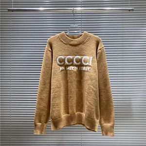 Erkek Hoodies Sweaters Sweatshirts Mektup Jacquard Loosiness Uzun Kollu Sweater Külkü Gündelik Crewneck Gevşek Baskılı Sonbahar İki Stil Geri Lette S10