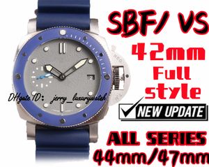 SBF / VS Luxury maschi's Watch PAM959, 42 mm All Series All Styles, Exclusive P90 Movement, ci sono 44, 47 mm altri modelli, 316L Acciaio fine