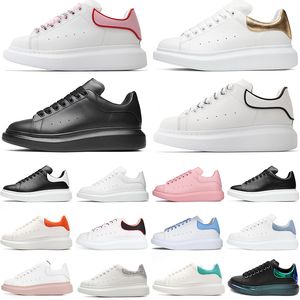 2024 Designer Kvinnor Mens Sneakers Luxury Casual Shoes White Black Pink Blue Green Red Calf Lace-Up AAA+ Leather Rubber Sole Trainers Flat Loafers Platform 36-44