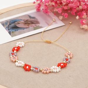 Strand Rice Ball Bracelet Small Daisy Trend Trend Multi-Storey Simplicity Hand tecida Bohemia liga feminina Feminino