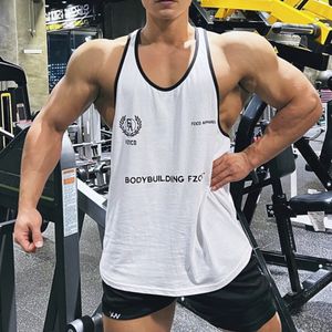 Mens Tank Tops Men fitness gym top men Fitness sleeveless shirt Male black breathable Sports vest Undershirt Gyms Running 230424