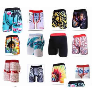 Underpants Estilos Aleatórios Mens Underwear Boxers Respirável Padrão Shorts Calças Gota Entrega Vestuário Dhkvc