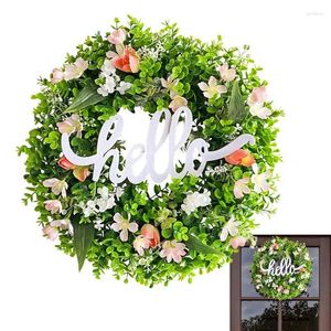 Decorative Flowers Spring Wreaths Hopeful Eucalyptus Artificial Wreath With Realistic Beauty Home Decor Products For Entrance Window Farm