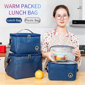 Ice PacksIsothermic Bags Portable Lunch Bag Food Thermal Box Durable Waterproof Office Cooler Lunchbox mit Schultergurt Picknicktasche für Paare Unise J230425