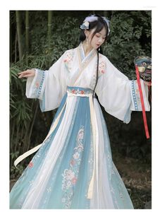 Casual Dresses Hanfu Dress Women Ancient Chinese Traditional Set Female Fairy Cosplay Costume Outfit Summer Light Green