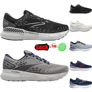 Kvinnor Mens Glycerin GTS 20 Rinnande skor Vägtränare Sneakers Clean Gray Triple Black White Cream Racer Blue Fashion Designer Run Jogging Work Out Sportswear