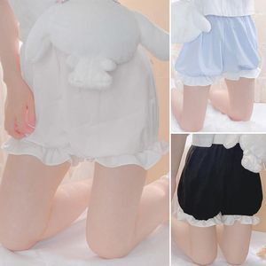 Kadın Şortları Kawaii Cosplay Güvenlik Kız Lolita Ruffles Kabak Bloomers Pettipantlar Kadınlar Esnek Kısa Pantolon