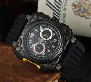 Br Wristwatches Sport Rubber Watchband Quartz Bell Luxury متعدد الوظائف