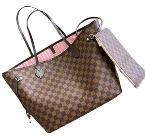 Bolsas de luxo designer mulheres bolsa de ombro bolsa de noite moda mensageiro de couro velho flor marrom treliça mm ombro mulheres sacos de alta capacidade composto