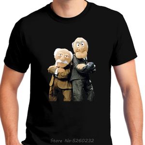 Herren T-Shirts Statler und Waldorf Schwarzes T-Shirt Kleidung Mode 100% Baumwolle Gute Qualität Marke Baumwollhemd Stil Coole Hemden 230425