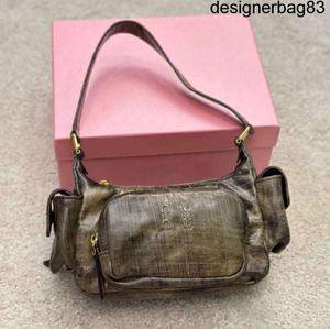 Locomotiva couro vintage bolso miui designer saco de ombro feminino multifunções hobo axilas y2k internet celebridade quente menina bolsas