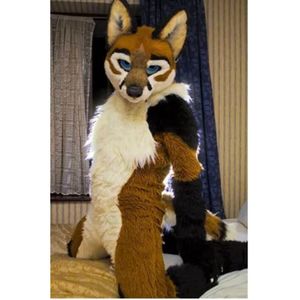 Mascote Husky Dog Wolf Fox Furuit vestido de fantasia Fantas de aniversário Fantas de evento grande