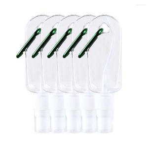 Depolama Şişeleri Anahtar Kilitli Sızdır Yalan 5 PCS El Seyahat Konteynerleri Şişe Sprey 30ml Set Temizlik Malzemeleri Yalıtımlı Cam Kupa Kalp