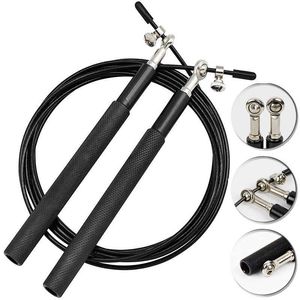 Jump Ropes Metal Handle Weight Skip Rope Jump Rope Crossfit Speed Fitness Equipment Training Professional Stainless Steel Wire Gym Sports P230425