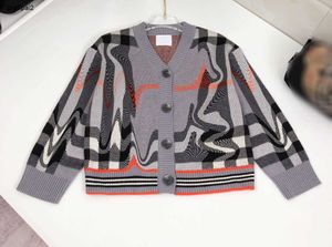 Luxury designer baby cardigan V-Neck child sweater Size 100-160 kids designer clothes High quality Knitted girl boy Jacket Nov25