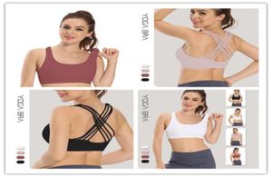 Kvinnor som kör sportbh -skjortor Yoga Gym Vest Push Up Fitness Top Sexig underkläder Lady Topps Shakeward Justerbar band Bras Outfit6053300