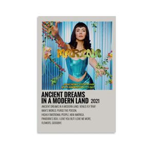 Panel Hanging Posters Vertical Ancient Dreams in A Modern Land by -Marina Wall Art Canvas Doth Posters