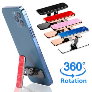 Luxury Mini Phone Holder Metal Folding Phone Stand Invisible 360° Rotate Mobile Phone Kickstand Holder Desk Phones Bracket Mount