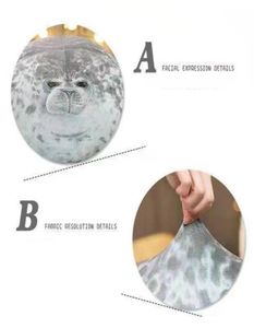 Angry Blob Seal Pillows Chubby 3D Novelty Sea Lion Doll Plush Toy Party Supplies Baby Sleeping Pillow Gifts For Boys Girls88990804773083