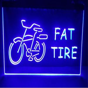 Logo Fat Tire New Beer Bar Pub LED Neon Light Znak Decor Home Crafts244s