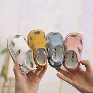 Sandals Baby Girls Shoes children Non-slip Soft Sole Sandals Summer Kids Infant Leather Shoes Baby Toddler Shoes 0-3 Years Comfortable 230425