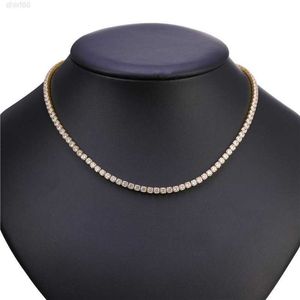 Fashion Thin Size Cubic Zirconia Tennis Chain 3mm Women Cz Silver Tennis Necklace