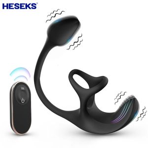 Cockrings HESEKS Male Penis Cock Ring Vibrator Delay Ejaculation highquality Wireless Remote Control Sex Toys for Men 231124