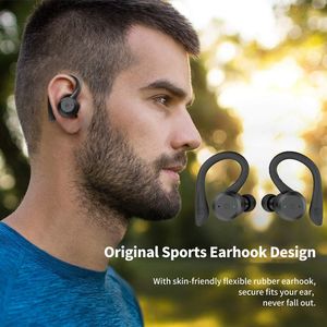 Headphones Earhook wireless bluetooth headset HD call waterproof hi-fi audio air stereo running headset free shipping