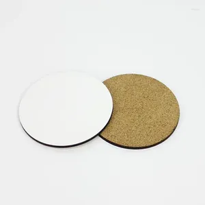 Tapetes de mesa DIY Sublimação Em Branco De Madeira Isolada Cortiça Cup Mat MDF Publicidade Presente Promoção Semi-acabado SN