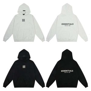 Herren Sweatshirts Designer Hoodie FOGs Co Br ed Three Bars Essen Stereoscopic Silicone Letter Herbst/Winter Mode Br Loose Velvet Hooded Sweater