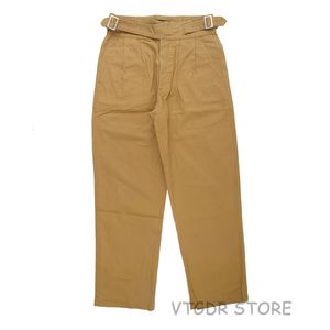 Men's Pants Vintage Gurkha Pants UK Army Bermuda Men's Casual Trousers Khaki Loose Fit Pants 230425