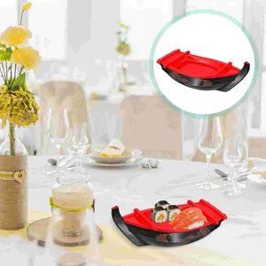 Dinnerware Sets Black Accent Decor Japanese Sushi Plates Breakfast Tray Ceramic Dishes Serving Lip Gloss Sashimi