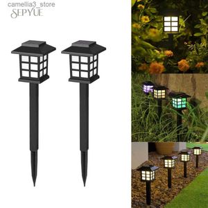 Lampade da giardino Luci da percorso solare a LED Lampada da prato Lampada solare da esterno Decorazione per giardino/cortile/paesaggio/patio/vialetto/illuminazione passerella Q231125