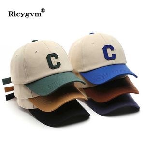 Caps C Letter Baseball Cap para homens Mulheres Sun Ajusta Sun Hat Out Sport Girls Dancer Hats costurando Hip Hop Gorras para Mujer P230424