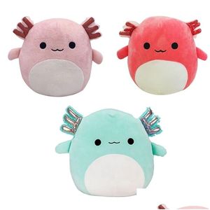 Plush Dolls 20cm Pink Axolotl Toy Toy Cute Animal Octopus Frog Bee Soft Studed Pillow Toys Higds for Kids 220409 Drop Deli Dh9b3