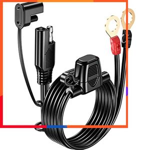 Car New 180cm SAE extension cable SAE to O-ring terminal harness quick disconnect with 10A fuse used for tractors motorcycles trucks cars RV
