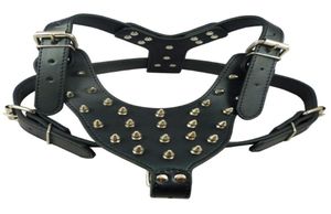 Large Dog Rivets Spiked Studded PU Leather Dog Harness for Pitbull Large Breed Dogs Pet Products3357563