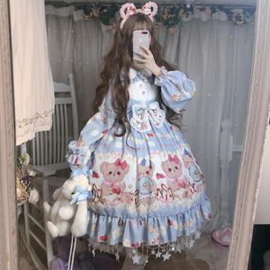 Vestidos casuais saia lolita 2023 japonês fofo girl mole loli princesa vestido feminino feminino