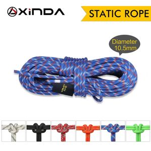 Climbing Ropes XINDA 10.5mm Rock Climbing Rope Static Rope diameter High Strength Lanyard Safety Climb Camping Equipment Surviva 231124