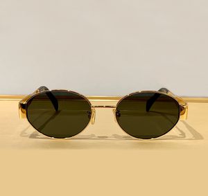 Óculos de sol ovais de metal dourado homens homens sunnies sunnies gafas de sol moda shorts tons occhiali da sola ole