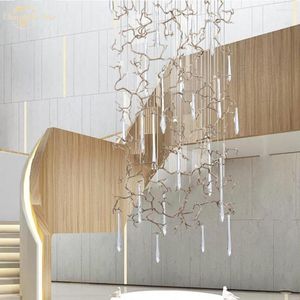 Chandeliers Modern LED Lighting Glass Luxury Tassel Copper Indoor Lamp Drop For Living Room Bedroom Dining Staircase Villa