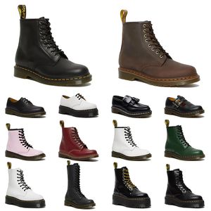 Hot Selling Doc Martins Designer Boots Airwair Platform Ankel Martin Boot High Doc Martens Pink Jadon Smooth Leather Nappa Classic Winter Snow Booties Low Flat Shoes