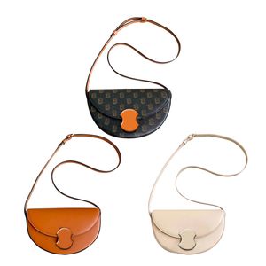 Designer Teen Triomphe Half Moon Taschen Damen echtes Leder Luxus Herren Cross Body Tote Clutch Handtasche Celins Geldbörse klassische Klappe Sling Brieftasche Mini Umhängetasche