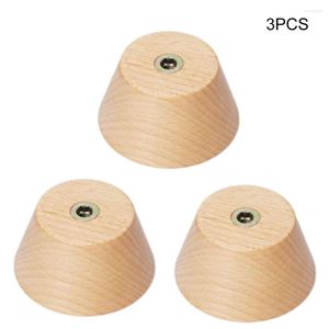 Ganchos 3pcs Caixa de madeira natural Caixa de parede Montada gancho decorativo Chave de chapéu de lenço Bola de armazenamento de banheiro rack de banheiro